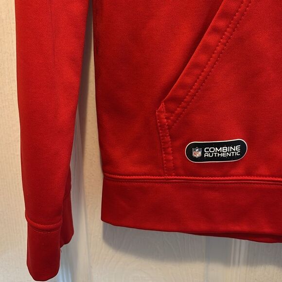 NFL Kansas City Chiefs New Era Red Combine Authentic Watson Pullover Hoodie - Picture 5 of 8